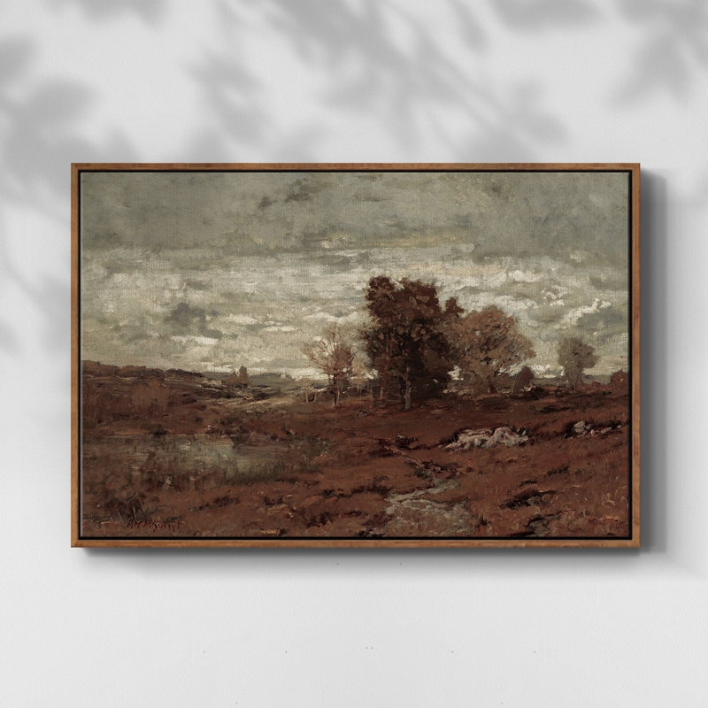 "Vintage Landscape-DCII" sur toile, Noyer, H 27 po x l 41 po