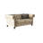 Transitional Tufted Loveseat with 2 Pillows in Beige