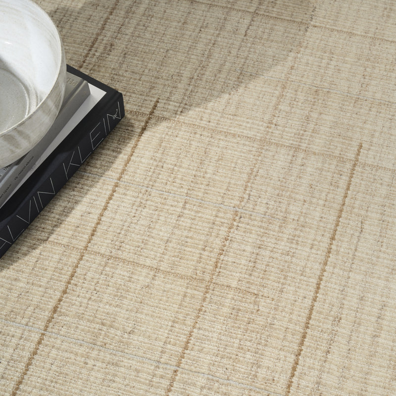 Calvin Klein CK041 Architectura 7'9" x 9'9" Natural Farmhouse Indoor Rug, Natural , Rectangle 7'9" x 9'9"