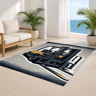 Tapis intérieur et extérieur gris Transport