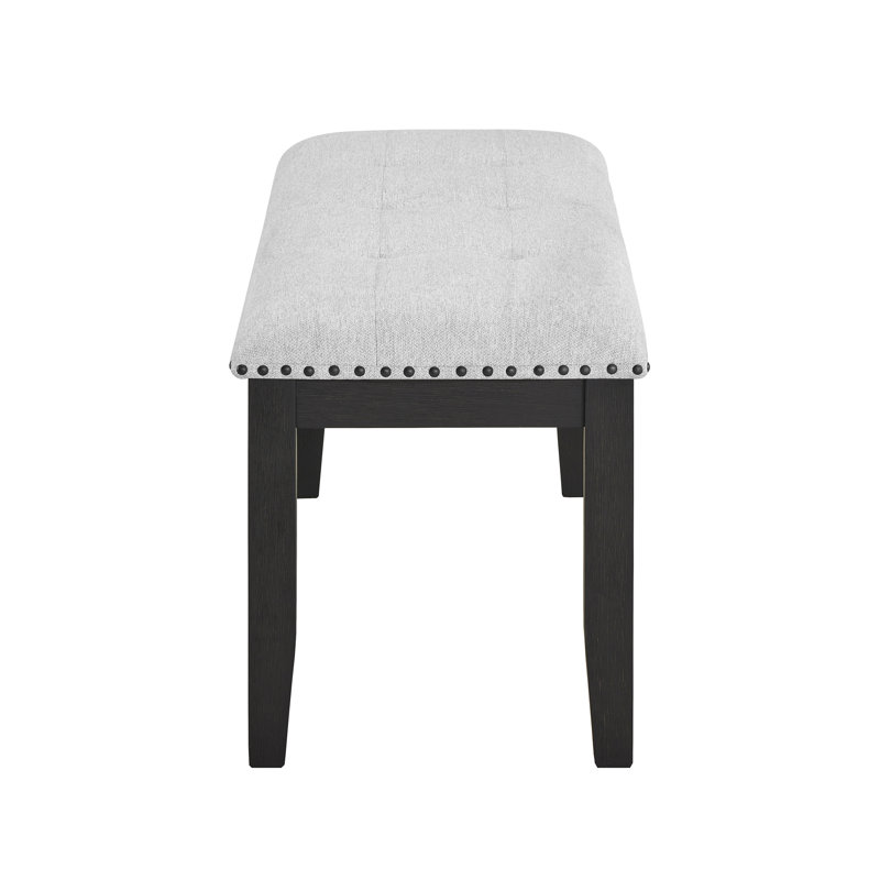 Banc de salle à manger rembourré gris clair 1pc