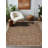 Nouvelle Collection Digital Print Cotton-Polyester Brown Oriental Rug-1372613005