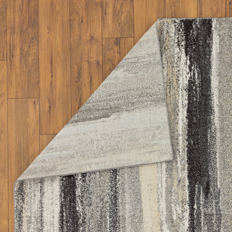 Tapis gris / beige Ellensburg, Rectangle 5 pi x 7 pi