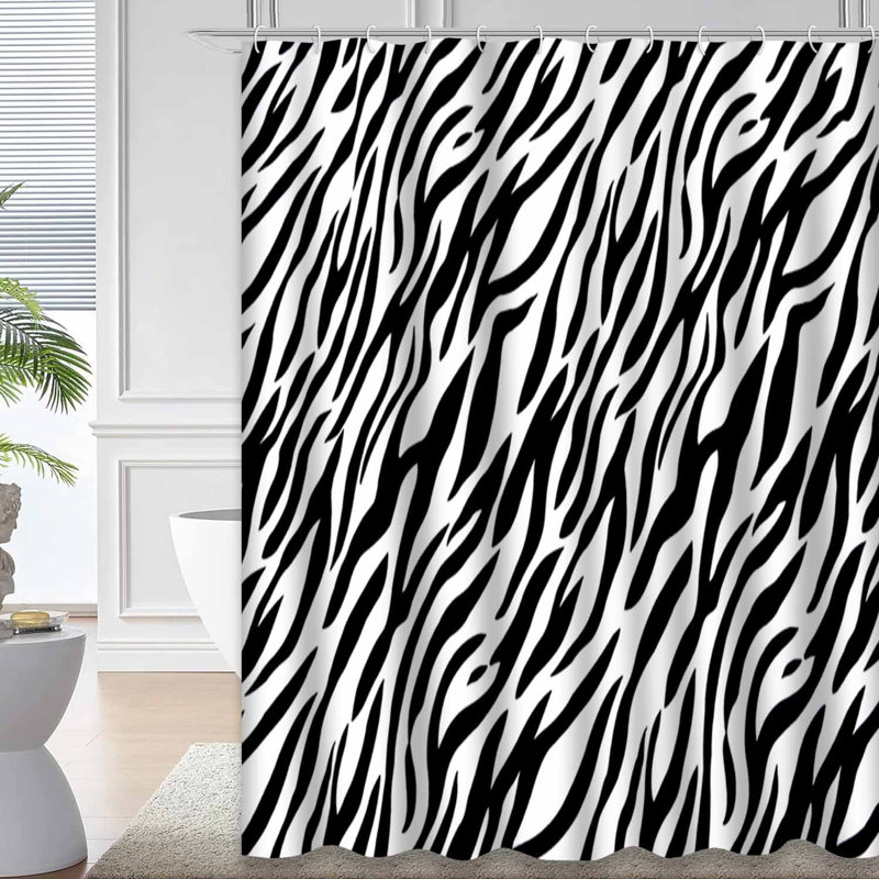 Rideau de douche Zebra, L 72 po x l 72 po