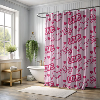 Doux mots - Rideau de douche standard 1 pièce