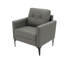 1 pièce Chaise d'appoint moderne rembourrée en similicuir en similicuir de style contemporain avec salon et bureau à domicile gris-130478085