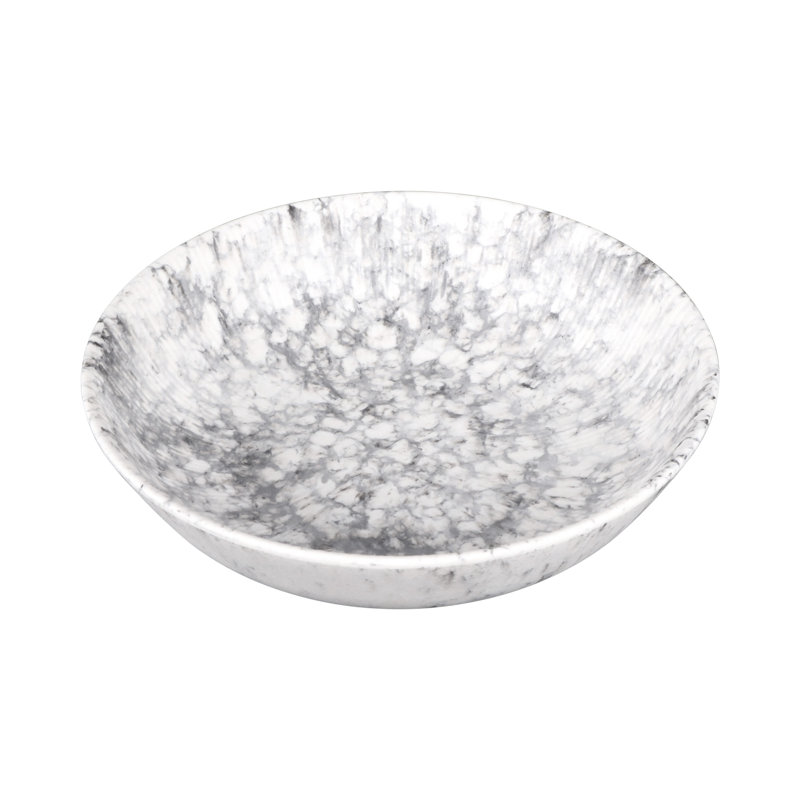 Bol rond en mélamine 7,25 po Hermosa, Noir / blanc