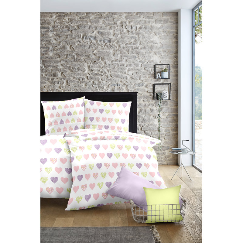 No Pattern Duvet Cover Set with Pillowcases, 155 x 220cm
