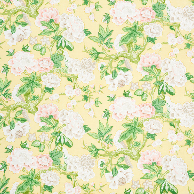 Bermuda Blossoms Fabric, Yellow