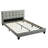 Bedroom Furniture: Full Bed With Grey Headboard And Wood Material Size Platform Upholstered-2041879081-2041879080