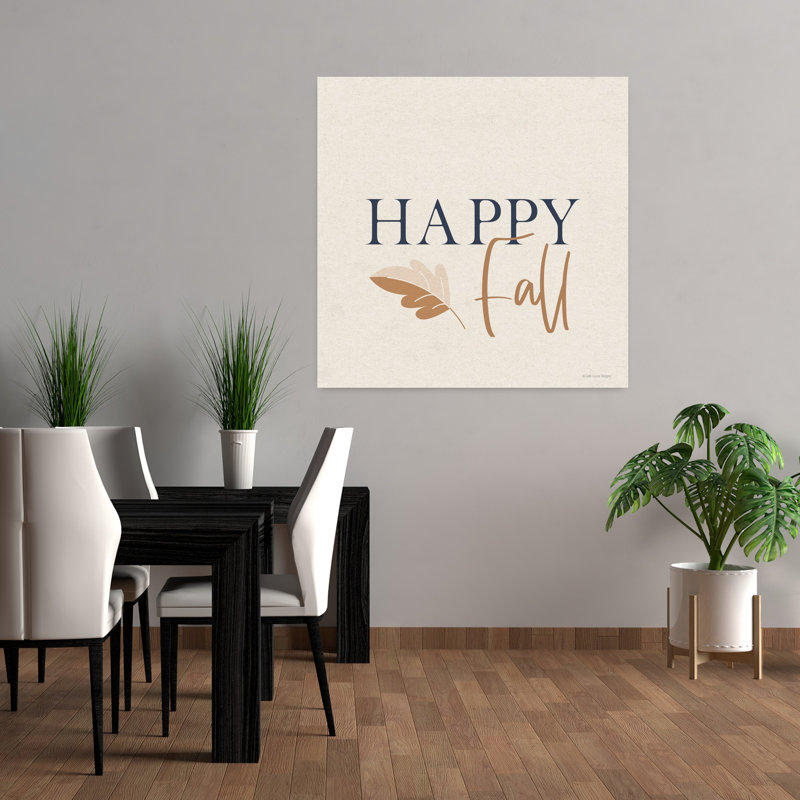 «Happy Fall I», art abstrait contemporain d'automne, H 36 po x l 36 po