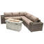 Lsi Fully Assembled 4 Person Seating Group With Sunbrella Cushions And Concrete Firepit-427303038