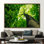 Grand grand arbre majestueux, art mural sur toile - Vibrant Forest, reproduction de photo pour les amoureux de la nature