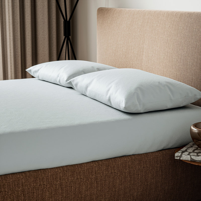 200 Thread Count Cotton Sheet & Pillowcase Set, Kingsize (5'), Grey