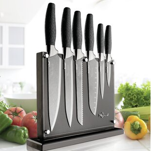  Material, The 5pc Stainless Steel Steak Knives Set, 4 Knives +  Holder, Razor Sharp, Matte Finish, Dishwasher Safe, Persimmon: Home &  Kitchen