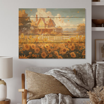 Bevard " Golden Sunflower At The Farm I "