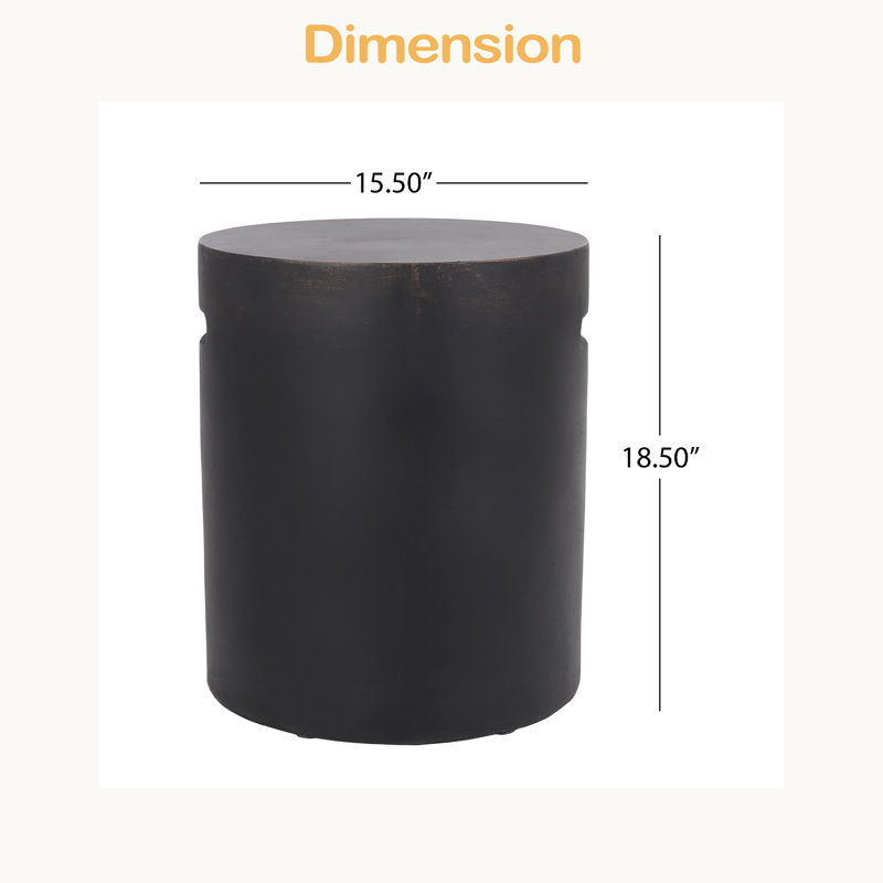 Outdoor Lightweight Concrete Side Table
