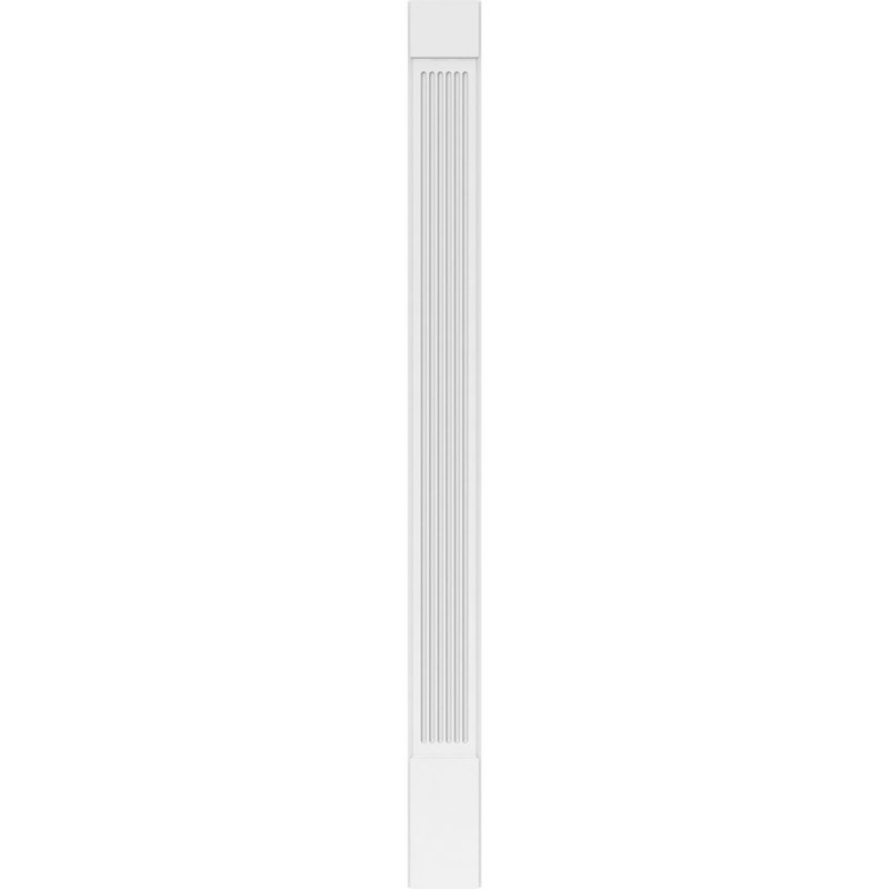 Pilastre cannelé en PVC (la paire), 10 po, Base et chapiteau standards