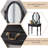 31.50"Black Retro Rubberwood Vanity With Mirror and Stool