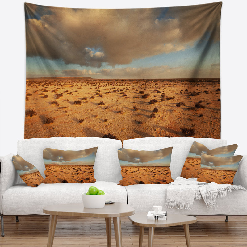 Désert sous le tapisserie de couleur sahara occidental, H 50 po x l 60 po