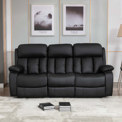 Deneka 3 Seater Linen Reclining Sofa