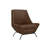 Structure en bois Tyne et base en métal, fauteuil en similicuir-100133020