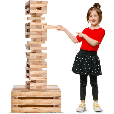 Jeu de tour géant de qualité supérieure avec cage de rangement