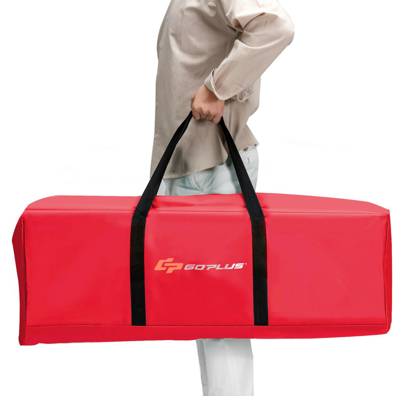 Chaises de camping pliantes portatives pour l'extérieur avec porte-gobelet, Rouge