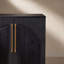 Armoire cannelée à porte arquée blanc transitionnel-203467229
