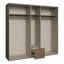 5 Door Manufactured Wood Wardrobe
