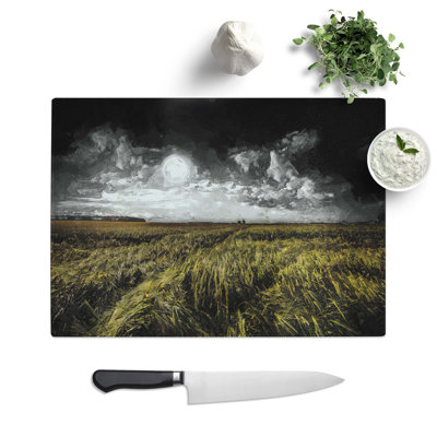 Glass Full Moon Over Germany Chopping Board