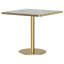 Table bistro carrée 31,5 pouces avec plateau, facile à assembler, structure en métal robuste