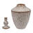 Stoneware Decorative Vase with Textured Design and Removable Lid - Modern Accent Piece-1371810047-1371810032