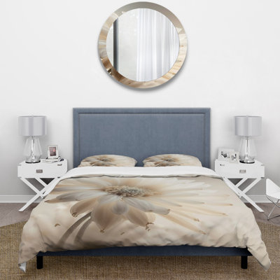 Ensemble de housse de couette en microfibre / polyester White Gerbera Flowers III