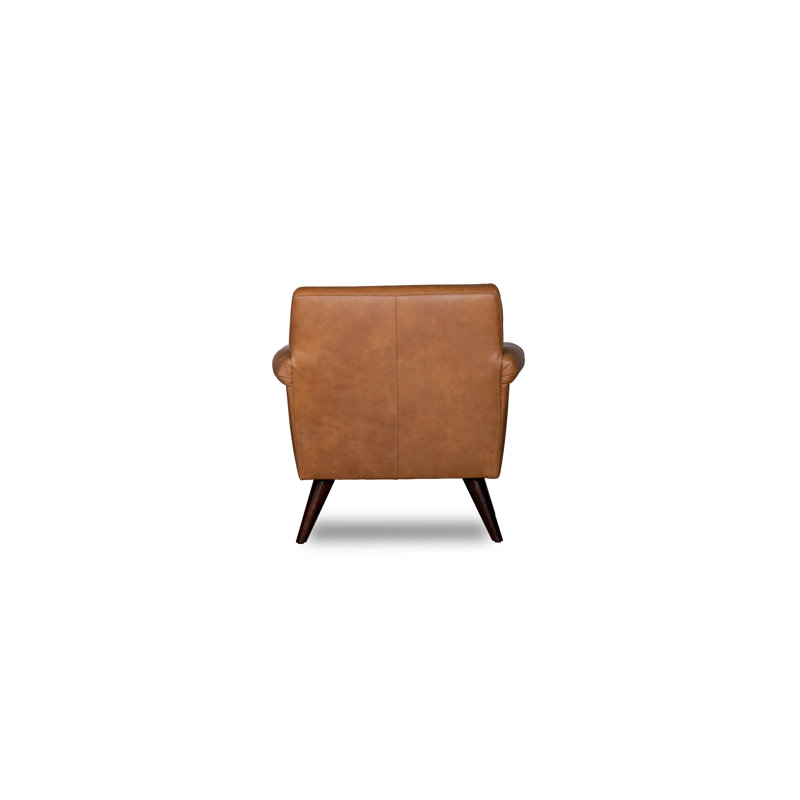 Amber Luxe 34” Leather Chair , Tan