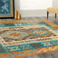 Chamniss Flatweave Wool Abstract Area Rug in Gold