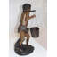 Statue Houle Boy avec deux seaux en bronze - Taille: L 14,5 po x l 10 po x H 23 po.