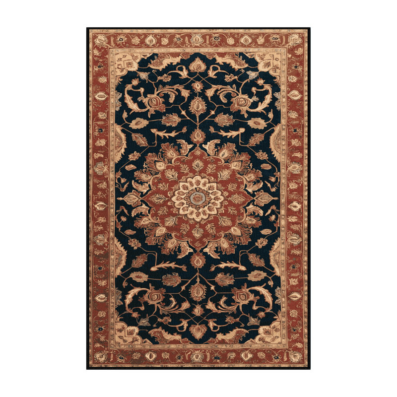 Tapis brun lavable à la machine, Rectangulaire 3 pi x 5 pi