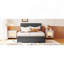 Lit plateforme double tapissier pleine grandeur avec 2 tiroirs et 1 lit gigogne simple, tête de lit classique
