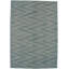 Tapis bleu et crème touffeté à la main 5 x 8