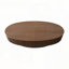 Table basse ovale avec rangement à couvercle rabattable - noyer, 47 po