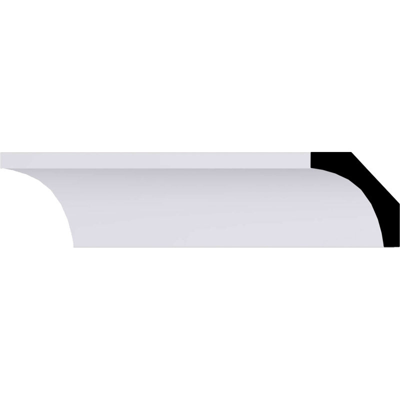 Endurathane Reece Traditional Cove Crown Moulding, 2"H x 1 7/8"P x 2 3/4"F x 94 1/2"L, Factory Primed