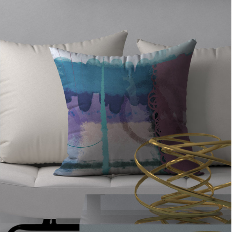 Abstract Reversible Throw Pillow, 20" x 20"