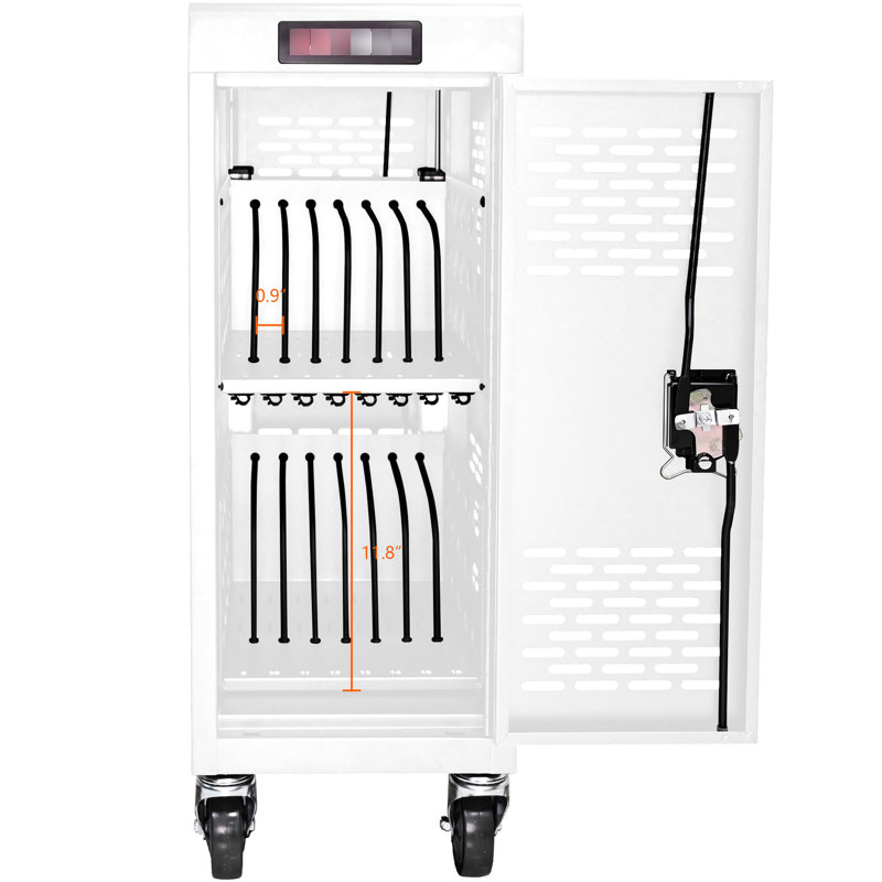 White 16 Laptop & Charging Unit, Removable Locking, Practical Design Portable Case - White, Construction For, White