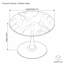 Table de salle à manger ronde à piédestal de 42,1 pouces avec dessus en marbre blanc, table de style Mid-Century polyvalente pour la salle à manger, le salon ou le bureau