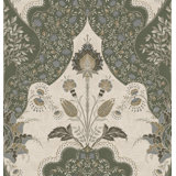 Auden Green Floral Grandeur Wallpaper