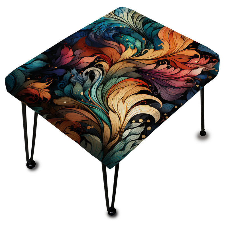 Contemporary Fusion Paisley Pattern - Paisley Rectangle Ottoman
