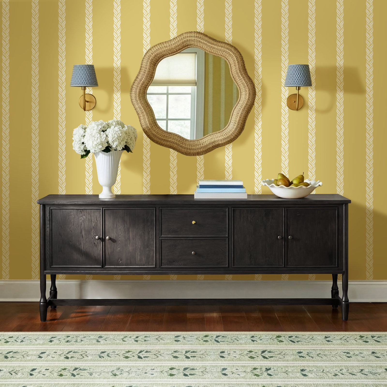 Bari Sideboard, Smoked Black Resawn Oak