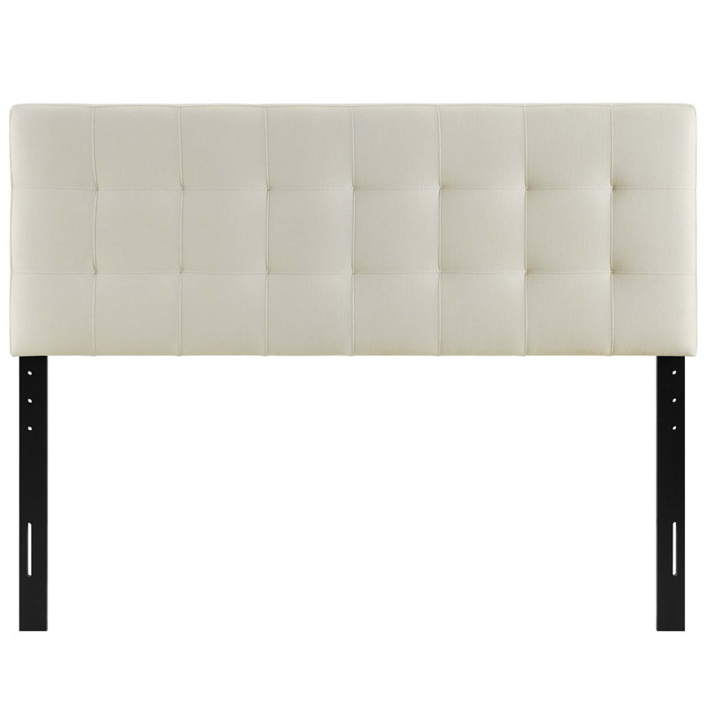 Lily Upholstered Fabric Headboard, Queen, Ivory