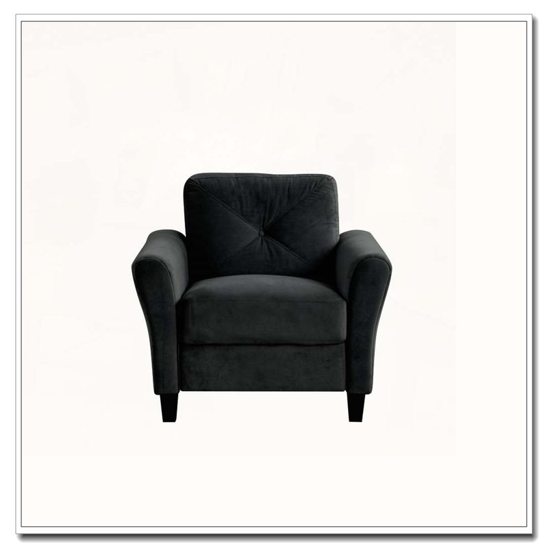 Fauteuil d'appoint en velours, Noir